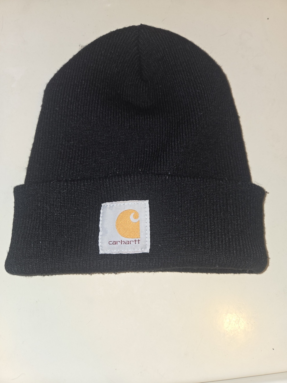 Carhartt Black Beanie with Yellow Logo